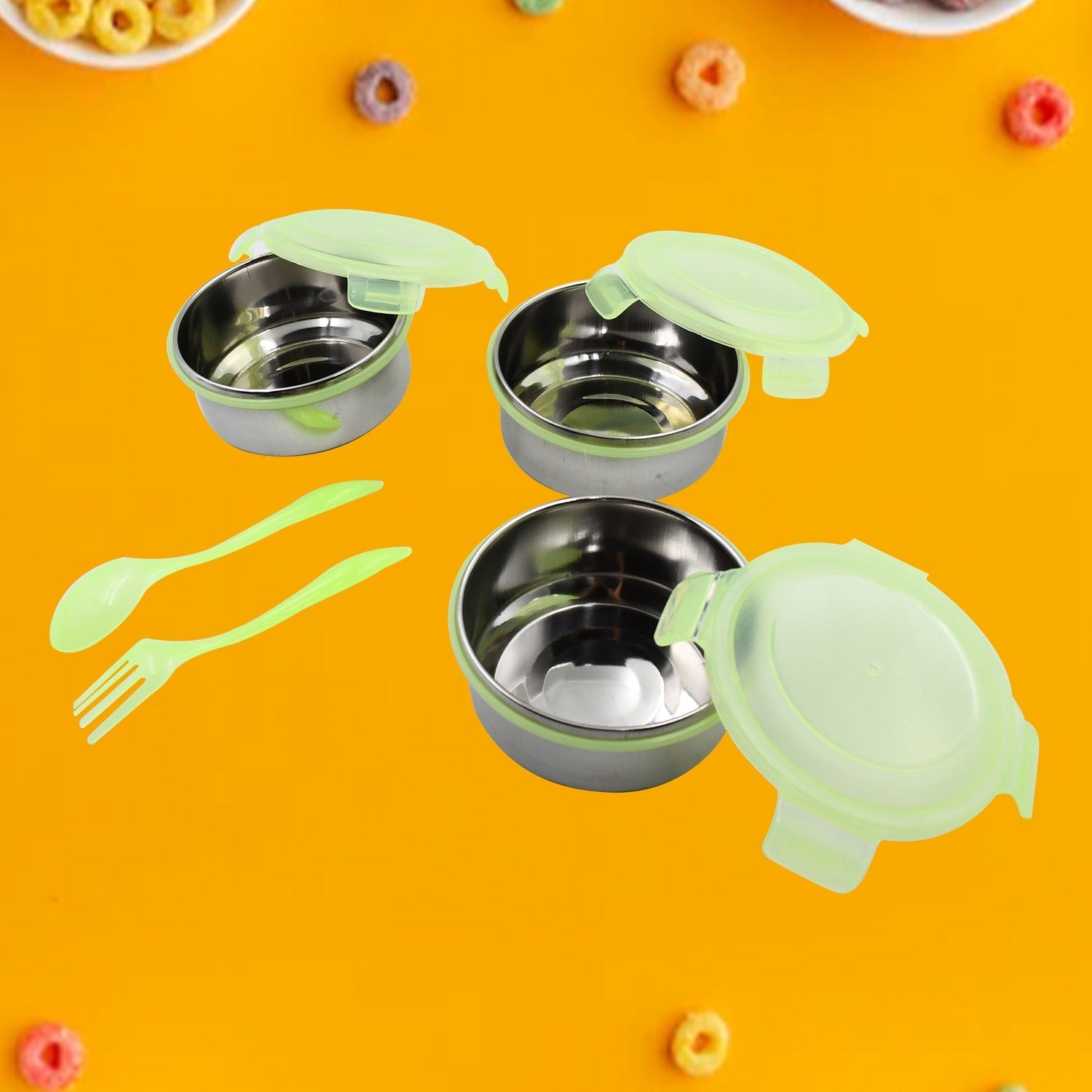 AIRTIGHT & LEAK PROOF STAINLESS STEEL CONTAINER MULTI COMPARTMENT LUNCH BOX CARRY TO ALL TYPE LUNCH IN LUNCH BOX & PREMIUM QUALITY LUNCH BOX IDEAL FOR OFFICE , SCHOOL KIDS & TRAVELLING IDEAL Your Brand