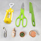 Multifunction Kitchen Tool Set – Stainless Steel & Plastic Knife and Scissors