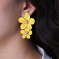 3D Petal Statement Earrings with Crystal Center for Spring & Summer Looks