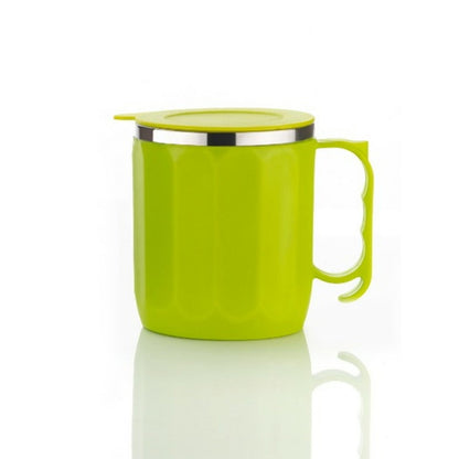 250ML Stainless Steel Mug: Insulated, Leakproof Lid, Hot/Cold Drinks (Mix Color) Your Brand