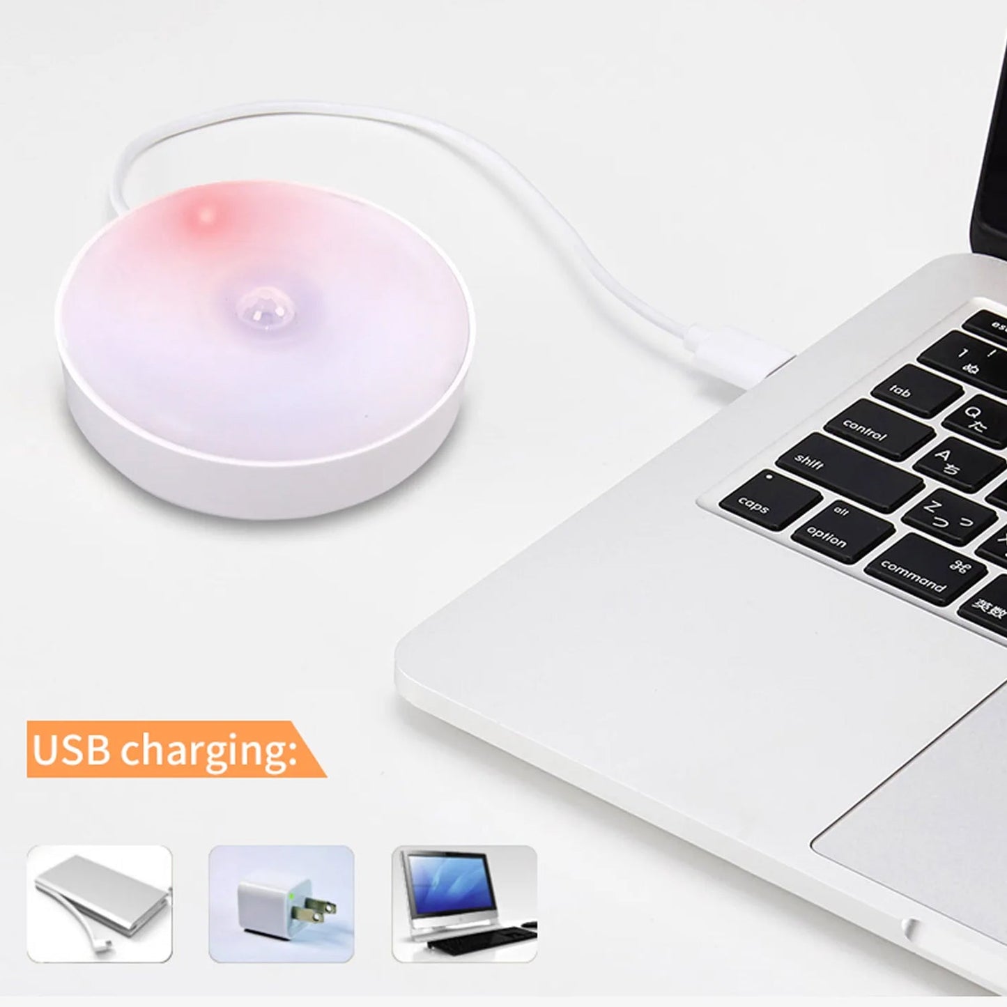 Round Shape 8 LED Motion Sensor Induction Led Light Your Brand