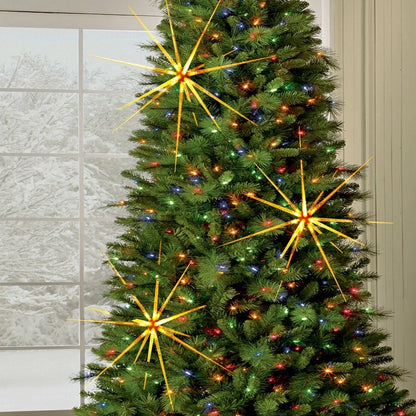 3D Gold Star Hanging Decoration Star, Acrylic Look  Hanging Luminous Star for Windows, Home, Garden Festive Embellishments for Holiday Parties Weddings Birthday Home Decoration (Medium) Your Brand