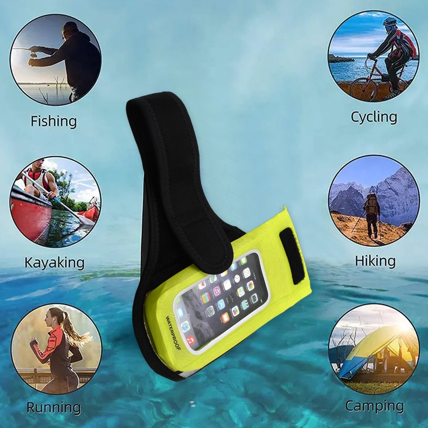 Sports Wrist Bag Running Arm Band Running Armband Phone Arm Pouch Case Cellphone Arm Band Phone Arm Case Holder Sports Phone Armbands Running Phone Holder (1 Pc) Your Brand