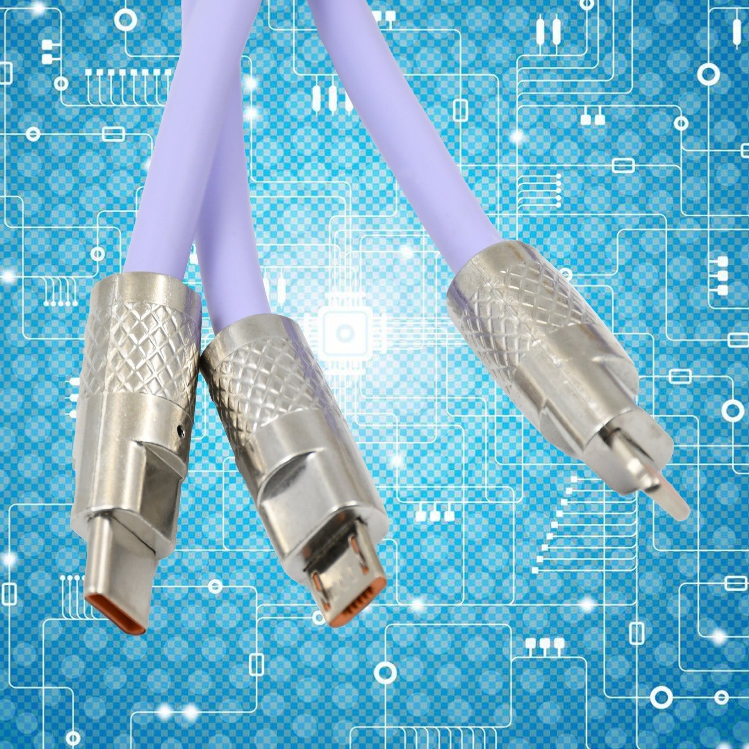 3 in 1 Multi Super Fast Charging Cable (1 Pc) Your Brand