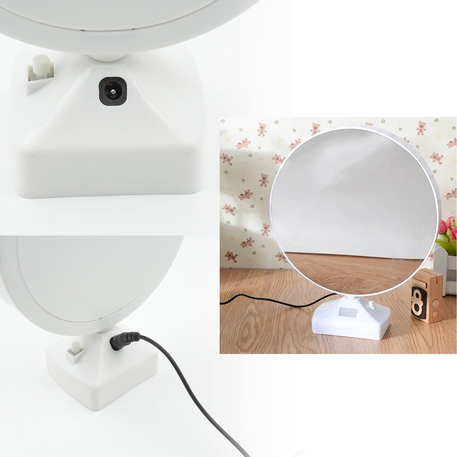 Plastic 2 in 1 Mirror Come Photo Frame with Led Light Your Brand