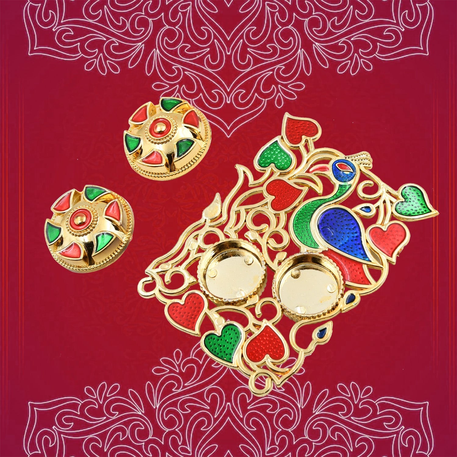 Rakasha Bandhan Special Puja Thali, Kumkum Thali Holder, Pooja Return Gift, Indian Housewarming Gifts, Brother / Bhai / Bhabhi / Sister / Family  Rakhi for Rakshabandhan, Diwali Your Brand