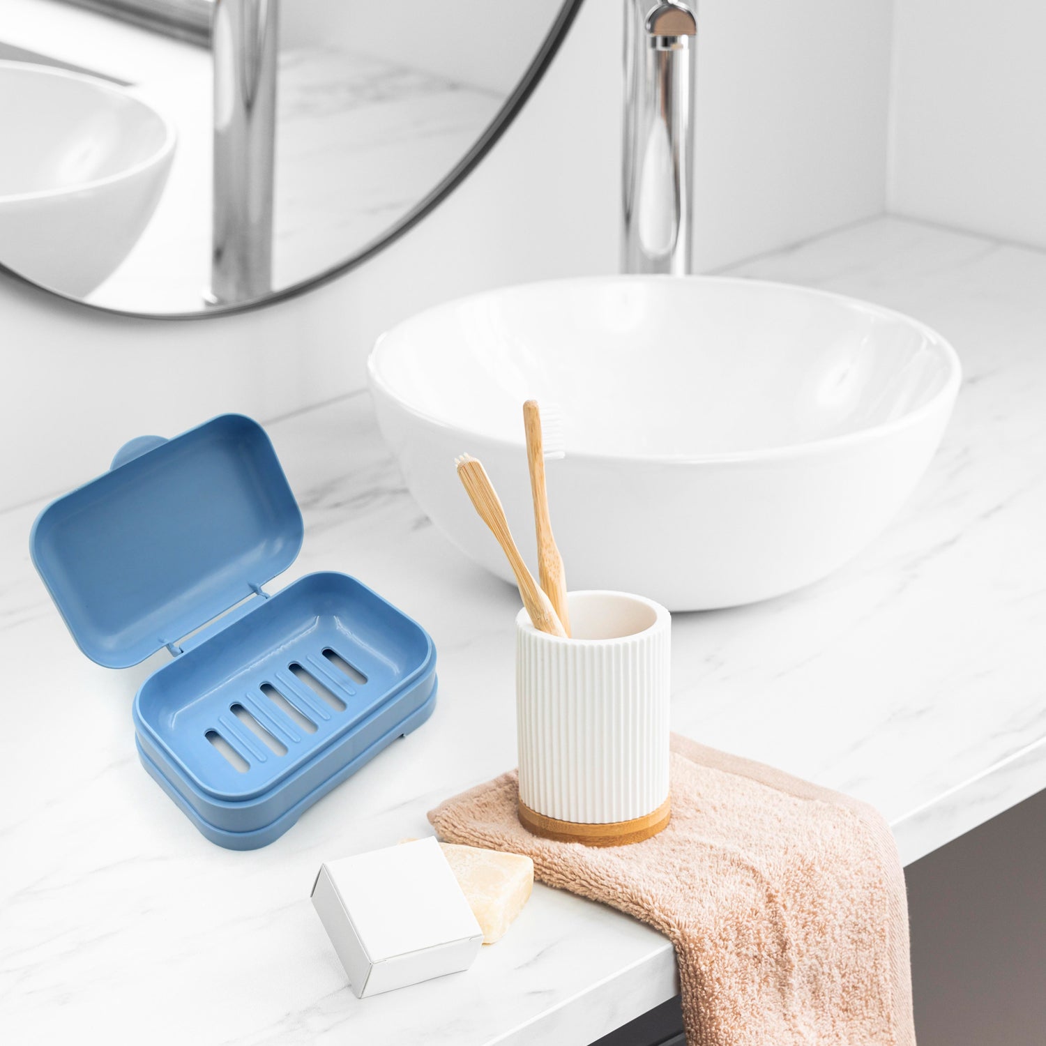 Soap Dish with Drain Soap Holder, Soap Saver Easy Cleaning, Soap Tray for Shower Bathroom Kitchen (1 Pc) Your Brand