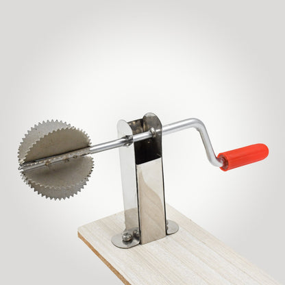 Stainless Steel Coconut Scraper with Wooden Base (1 Pc) Your Brand
