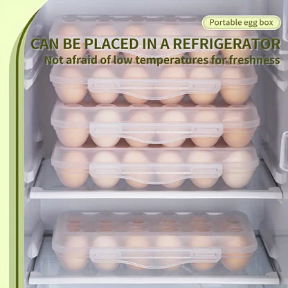 12 Grid Stackable Egg Storage Box with Lid | Refrigerator Safe