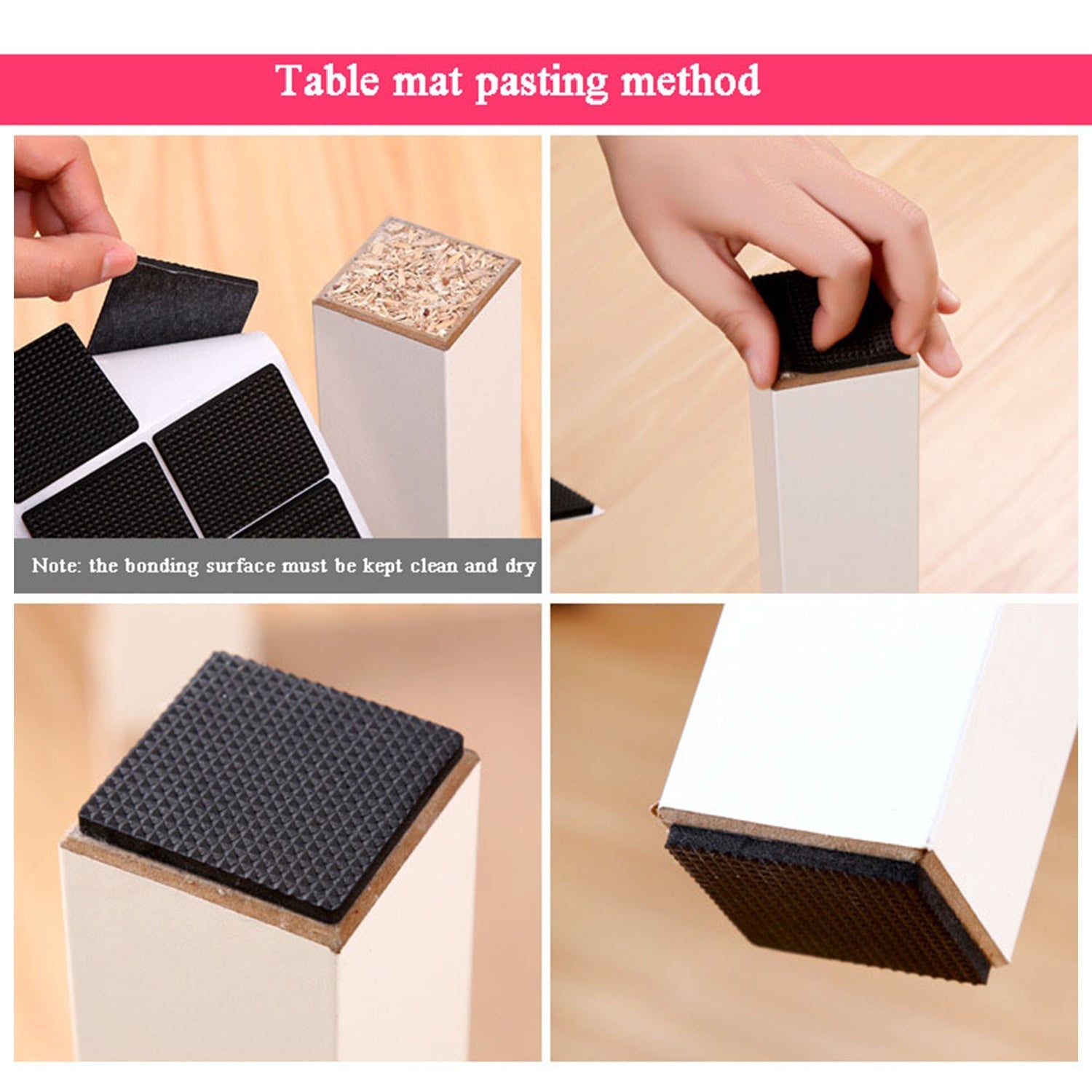 28 pc Rubber furniture Pads Self Sticking Non Slip Furniture Noise Insulation Pads Your Brand