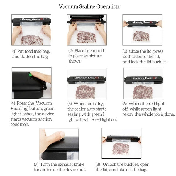 One-Touch Automatic Vacuum Sealing Machine for Dry And Moist Food Your Brand