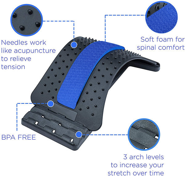 Multi-Level Back Stretcher Posture Corrector Device For Back Pain Relief Your Brand