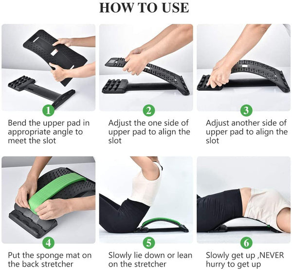 Multi-Level Back Stretcher Posture Corrector Device For Back Pain Relief Your Brand