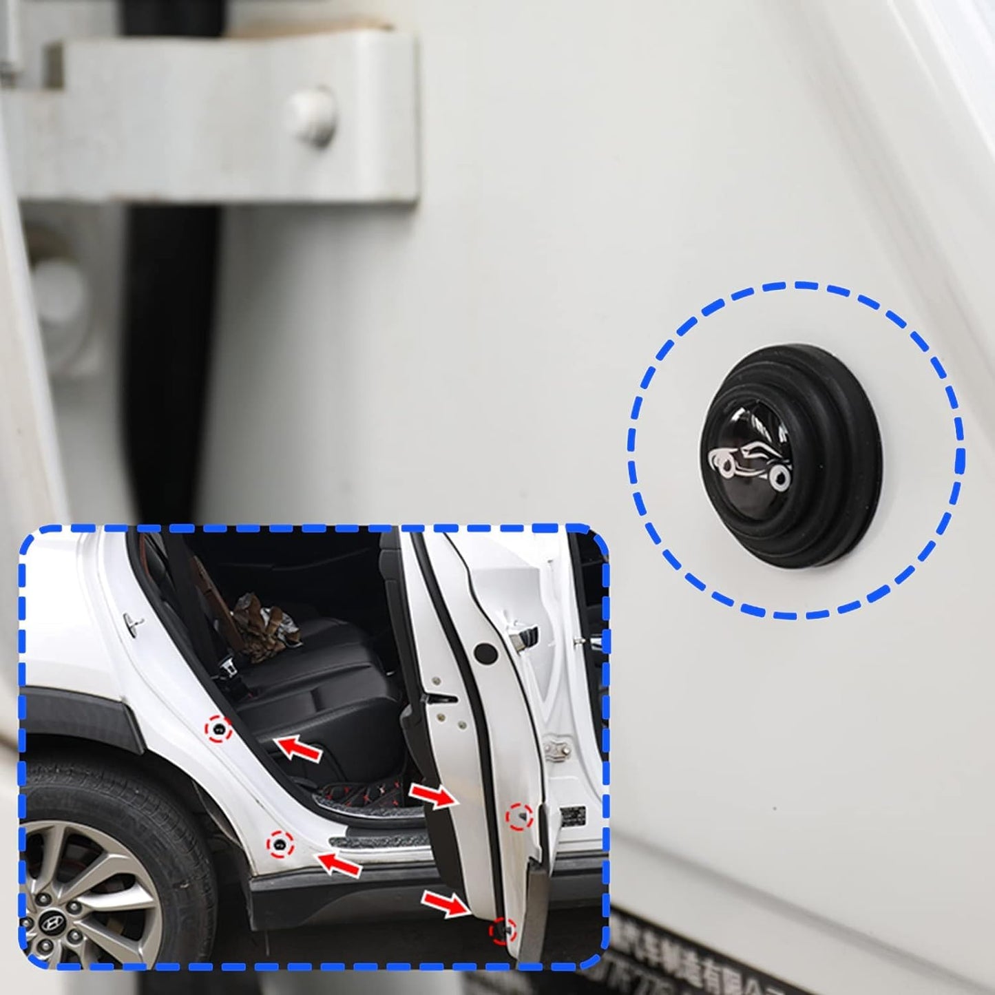 Car Door Shock Absorber Car Door Protection Sticker (100 Pcs Set) Your Brand