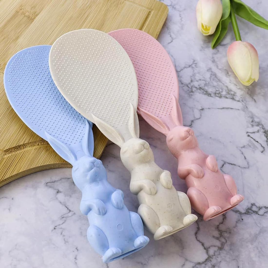 Cute Bunny Stand-Up Rice Paddle (Random Color)(2 Pcs)