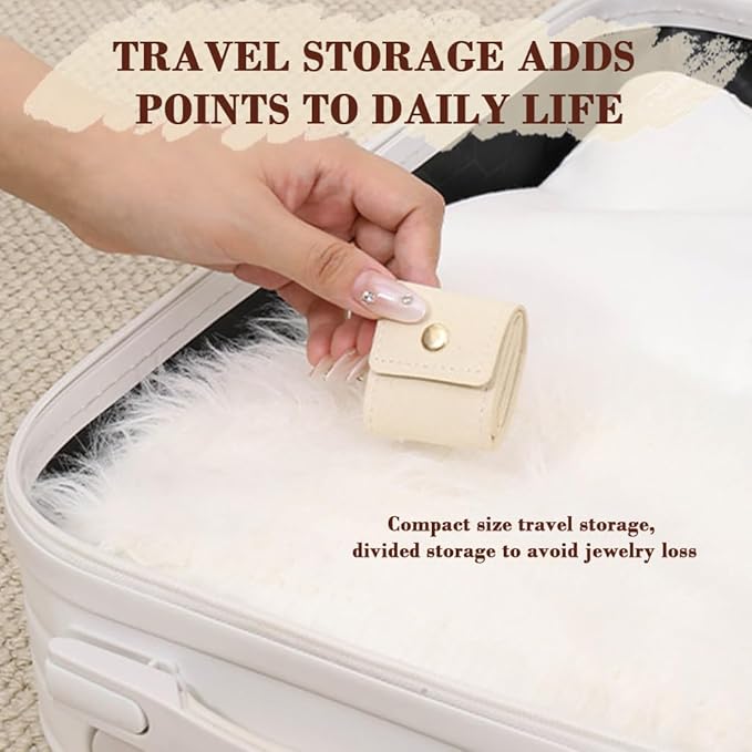 Mini Travel Jewelry Bag | Foldable Velvet Jewelry Roll Organizer with Buckle | Multi-Compartment Pouch for Rings, Earrings, Necklaces & Accessories | Elegant Design | (MultiColor, Pack of 3)) shopbyte