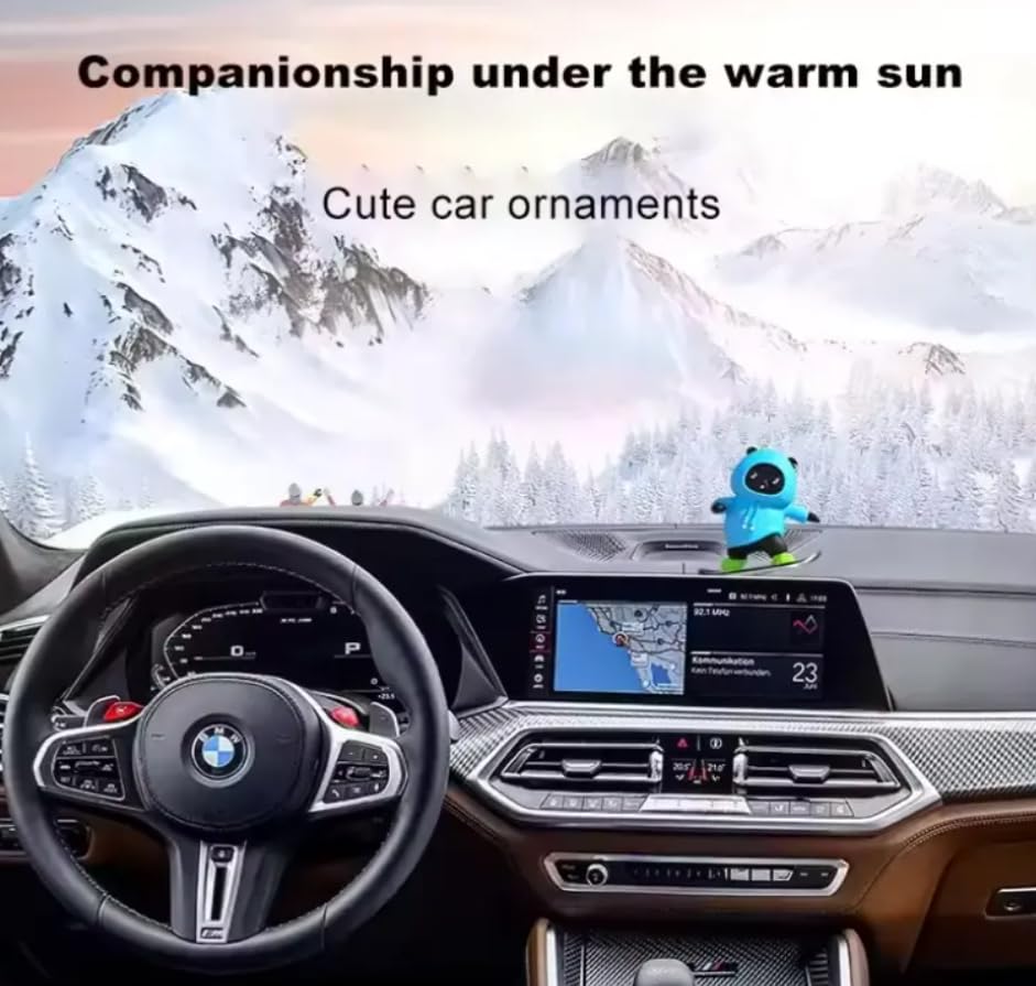 Stylish Panda Car Decor with Slide Action & Number Display