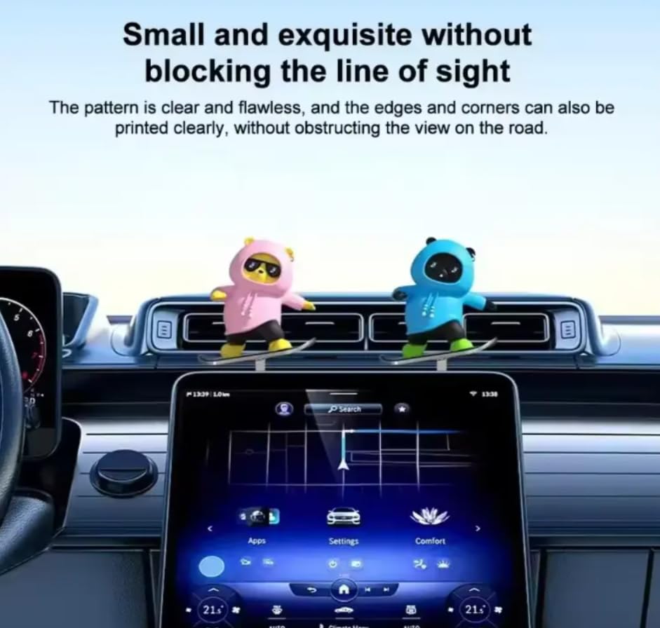 Stylish Panda Car Decor with Slide Action & Number Display