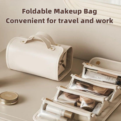 4-in-1 Foldable Travel Makeup Bag with Detachable Pouches