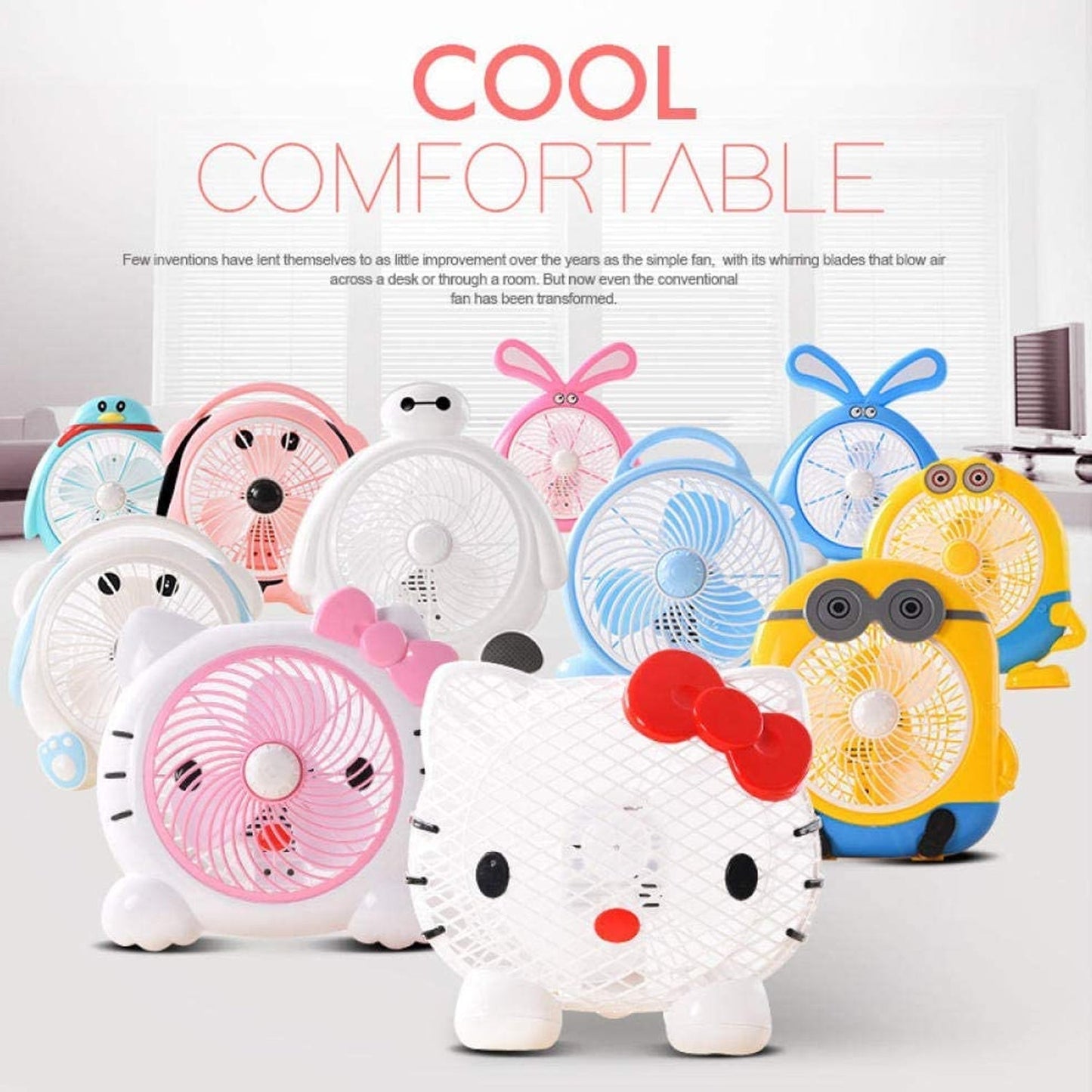 plastic cute mini electric usb fan desk fan for children ( Battery Not Include) Your Brand