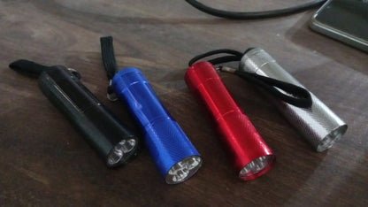 Portable Mini Torch, Super-Bright Mini 3 LED Bulb Pocket Torches - Small Keyring Torch Flashlight for Camping, Hiking, DIY, Travelling, Outdoors and More 3 Battery operated (Battery not included / 1 pc / Mix Color ) Your Brand