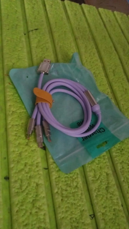 3 in 1 Multi Super Fast Charging Cable (1 Pc) Your Brand