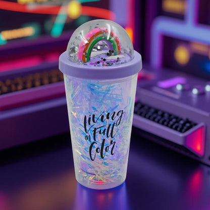 Sipper Bottle with Straw, LED Glow Light for Kids(Pack of 1)