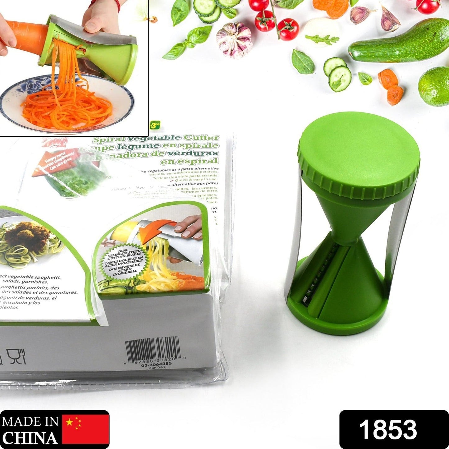 Portable Spiralizer Vegetable Slicer Handheld Spiralizer Peeler Stainless Steel Spiral Slicer For Salad Vegetables Fruit Slicer Your Brand