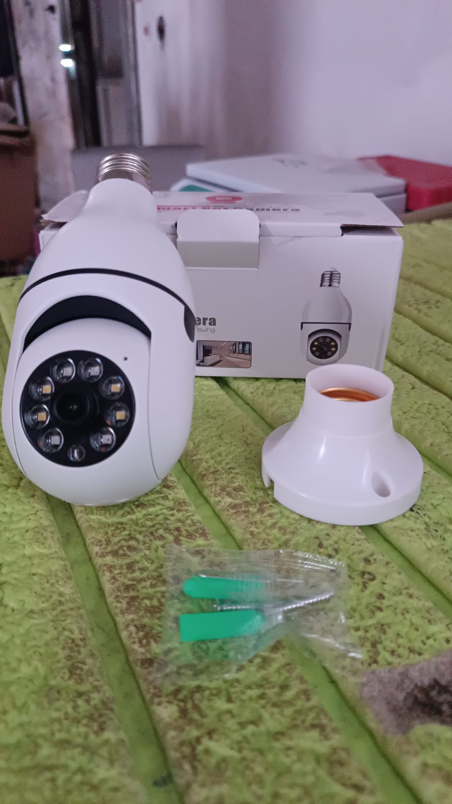 V380 Pro Fisheye 360 Degree Panoramic Wireless WiFi IP CCTV Security Camera (Pack of 1) Your Brand