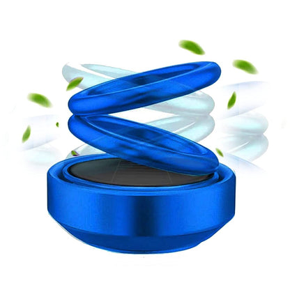 6319 Solar Power Car Aroma Diffuser 360double Ring Rotating Design Car Fragrance Diffuser Car Perfume Air Freshener For Dashboard Home Office Wukusy