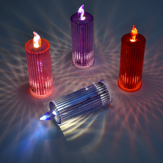Big Simple Candles for Home Decoration, Crystal Candle Lights (Multicolor) Your Brand