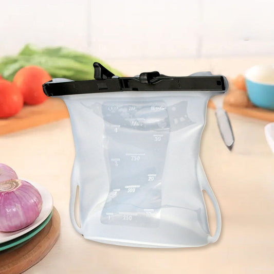 Reusable Silicone Food Storage Bag Set Leakproof Lock Reusable Flat Bottom Freezer Bags, Sandwich Bags, Silicone Food Grade Kids Snack Bags, BPA Free Microwave Dishwasher Safe (1 Pc) Your Brand