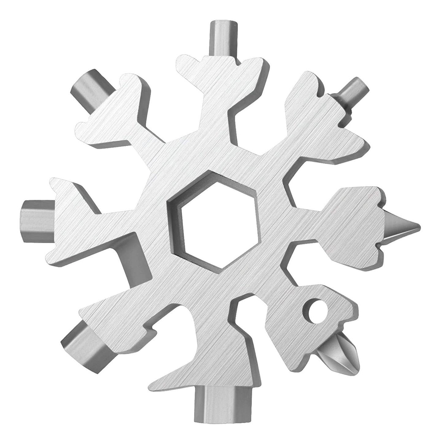 Durable & Portable 18 in 1 Snowflake Multi-Tool, Snowflake Bottle Opener Flat Phillips Screwdriver Kit Wrench Your Brand