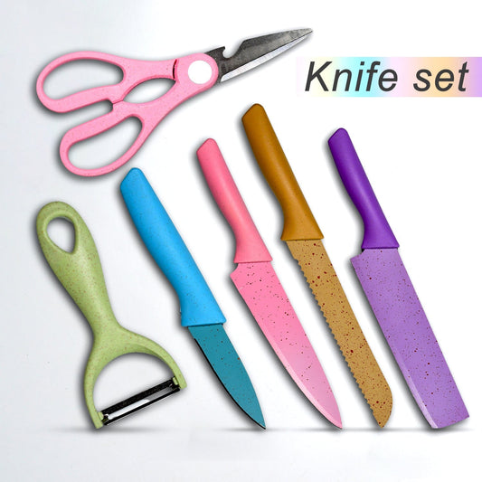 Corrugated 6Pc Kitchen Knife Set Professional Box Knife Set 6 Piece Forged Kitchen Knives with Box. Your Brand