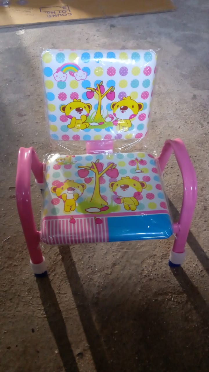 Cartoon Baby Chair Strong Steel Cushion & Comfortable Baby Chair High Quality Chair (1 Pc) Your Brand
