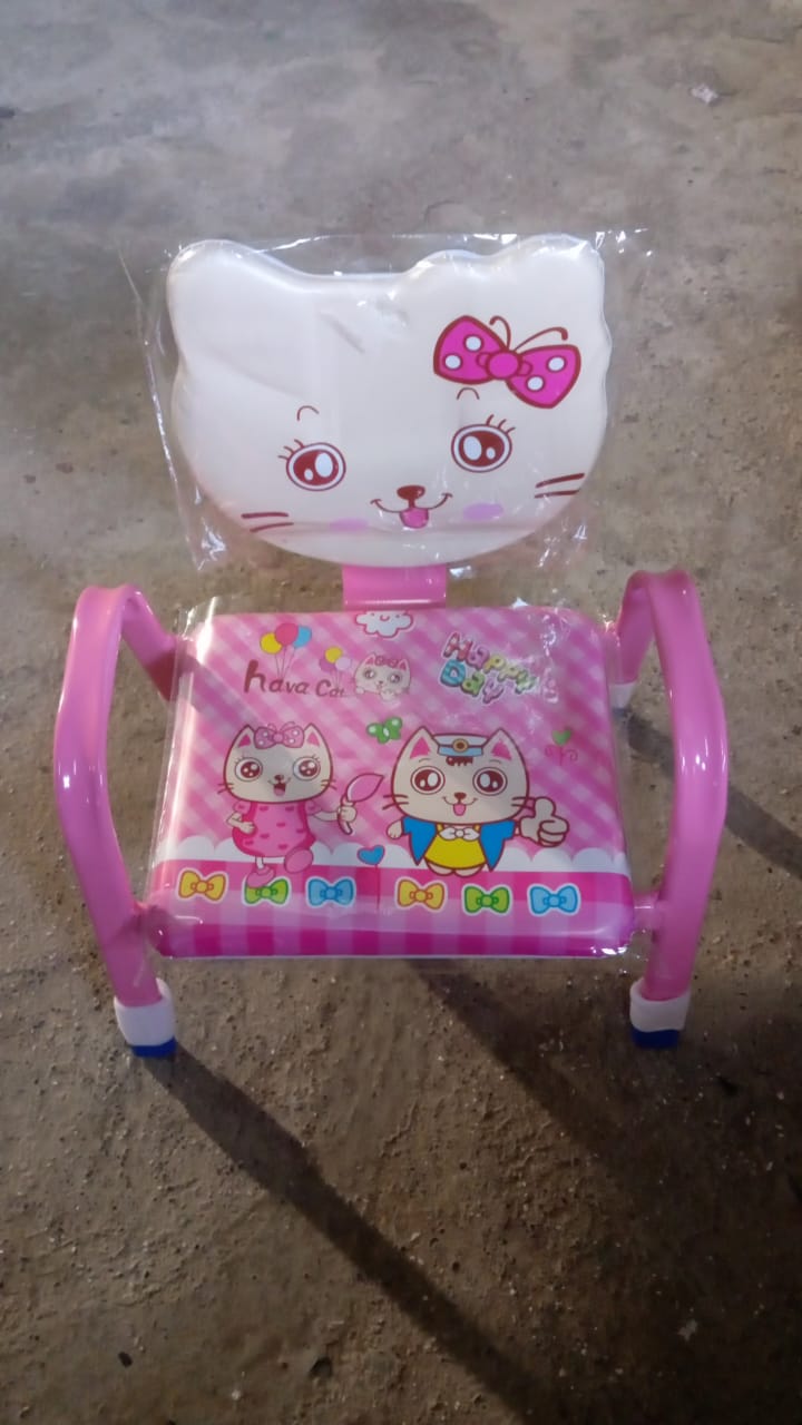 Cartoon Baby Chair Strong Steel Cushion & Comfortable Baby Chair High Quality Chair (1 Pc) Your Brand