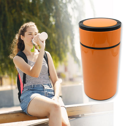 Stainless Steel Water Bottle With Foldable Spoon & Handle Easy to carry, Leak Proof, Rust Proof, Hot & Cold Drinks, Gym Sipper BPA Free Food Grade Quality, Steel fridge Bottle For office / Gym / School (1000 ML) Your Brand