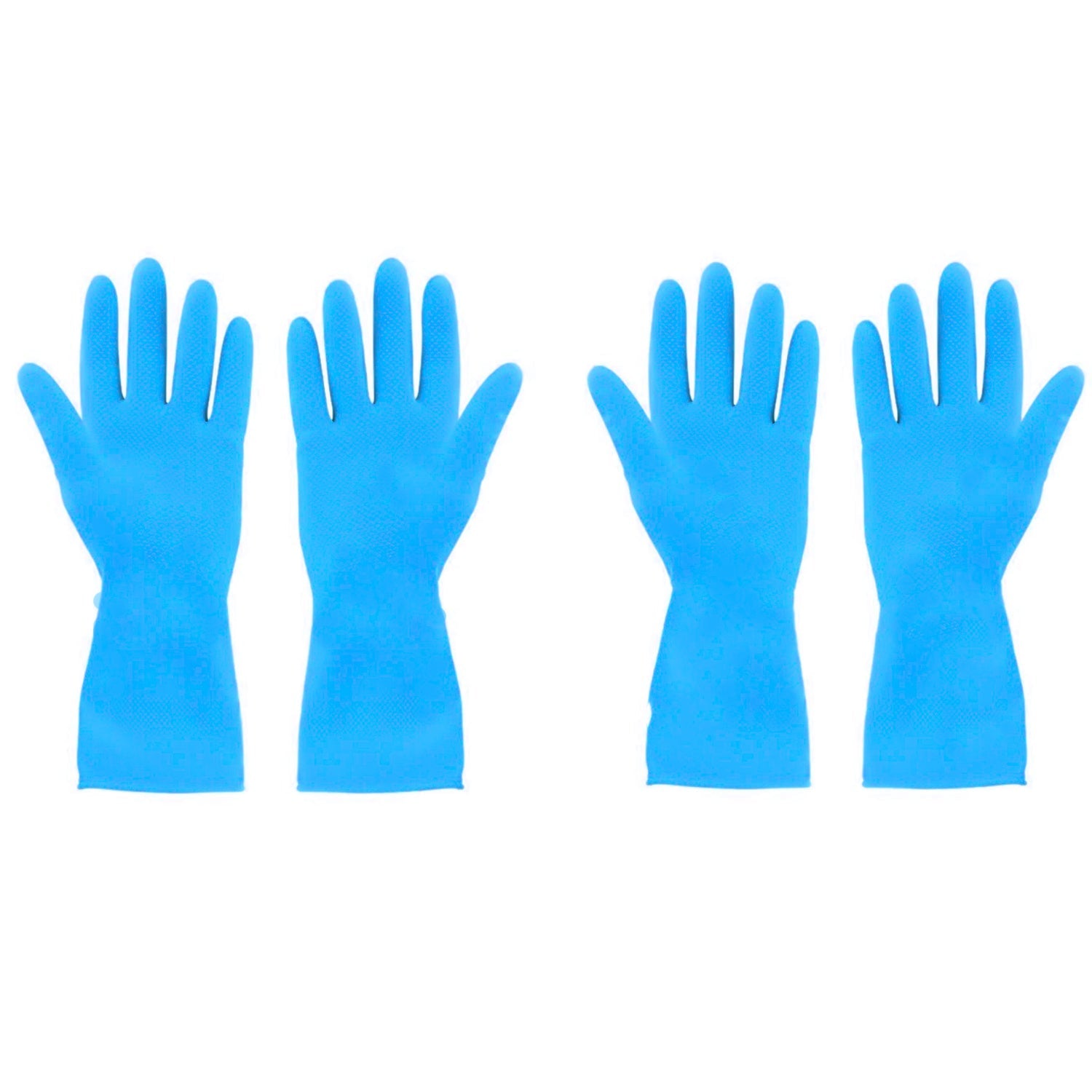 2 Pair Large Blue Gloves For Different Types Of Purposes Like Washing Utensils, Gardening And Cleaning Toilet Etc. Your Brand