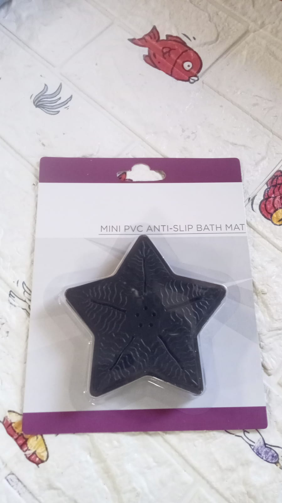 Mini  Pvc Anti-Slip Bat Mat Non Slip Baby Bath Mats, Mini Child Safety Anti Slip Shower Mats Star Shaped for Kids (4 pc Set) Your Brand
