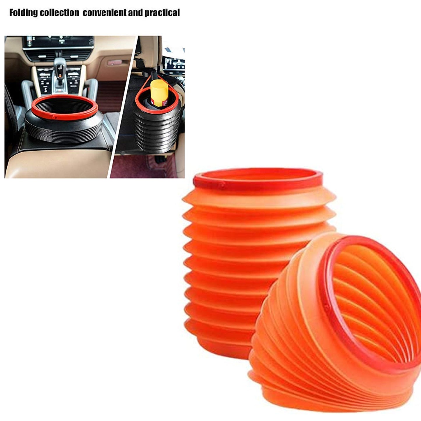 Foldable Storage Bucket , Water Container & Dustbin Multiuse Bucket For Home , Car & Kitchen Use Bucket Your Brand