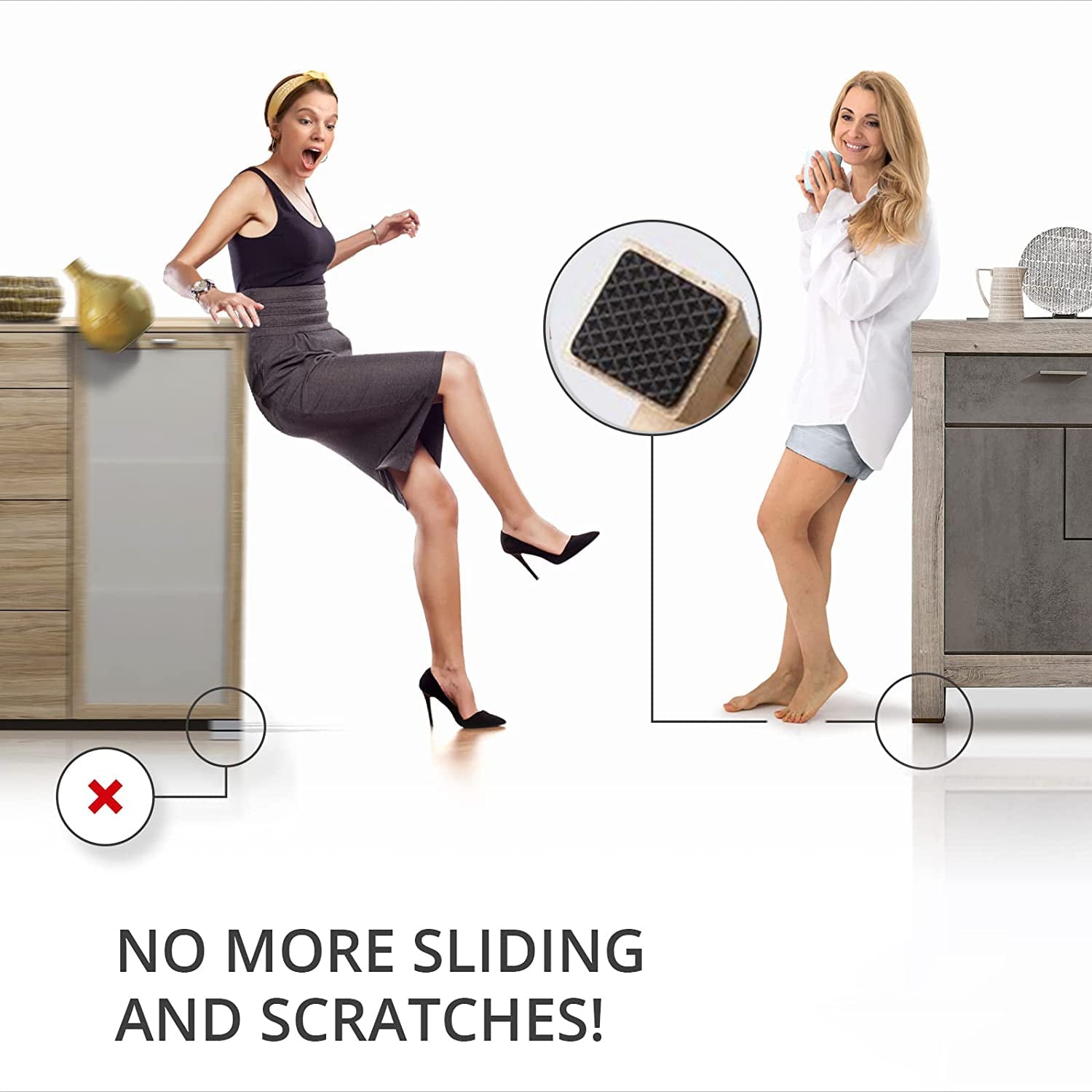 Furniture Protection Pad Furniture Anti Slip Floor Protection (9 Pcs Set) Your Brand