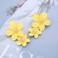 3D Petal Statement Earrings with Crystal Center for Spring & Summer Looks