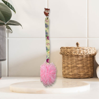 Long Handle Shower Puff Pouf Sponge Exfoliating Mesh Brush Scrubber,Bath Loofah Bath Scrubber for Body Shower Loofah Brushes, Body Bath Brush for Women and Men, Bathroom Shower Accessories (Mix 1 Pc) Your Brand