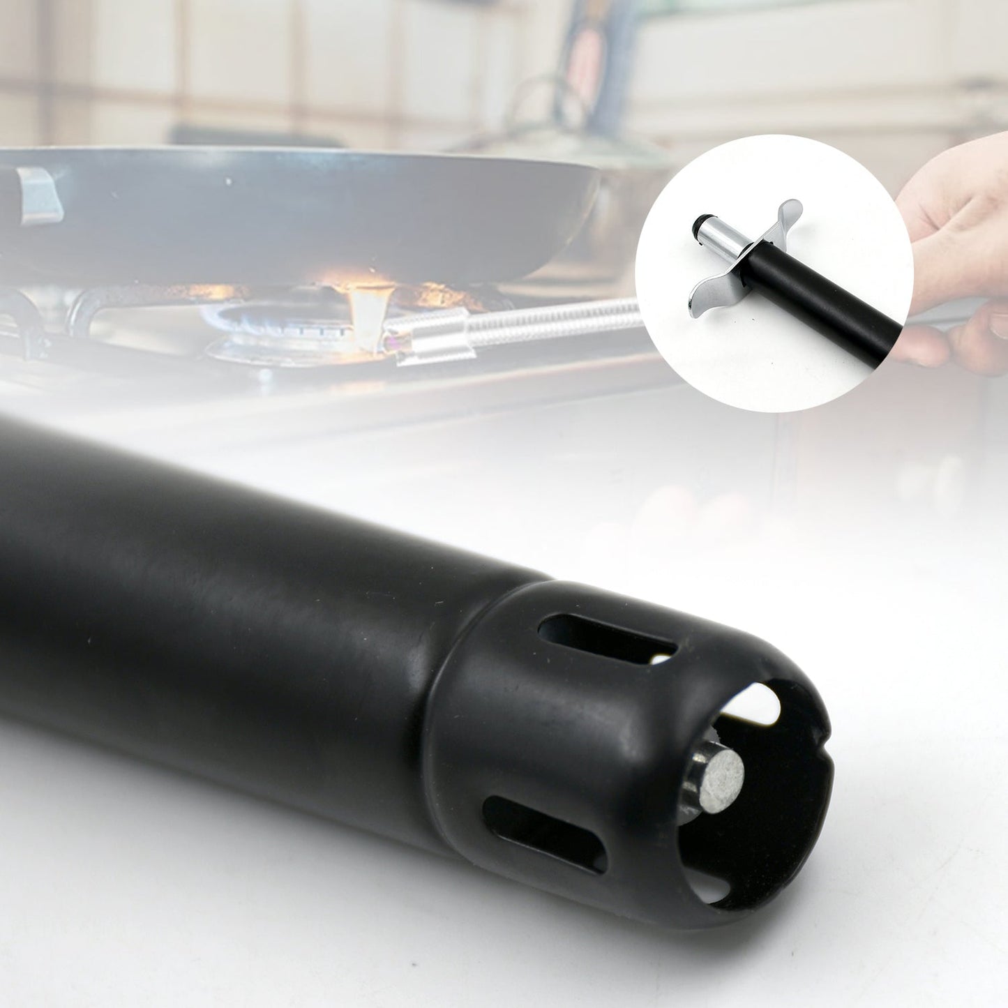 Stainless Steel Gas Lighter for Kitchen Gas Stove, Long Lasting, Unbreakable Lighters for Gas Stoves, Restaurants & Kitchen (1 Pc) Your Brand