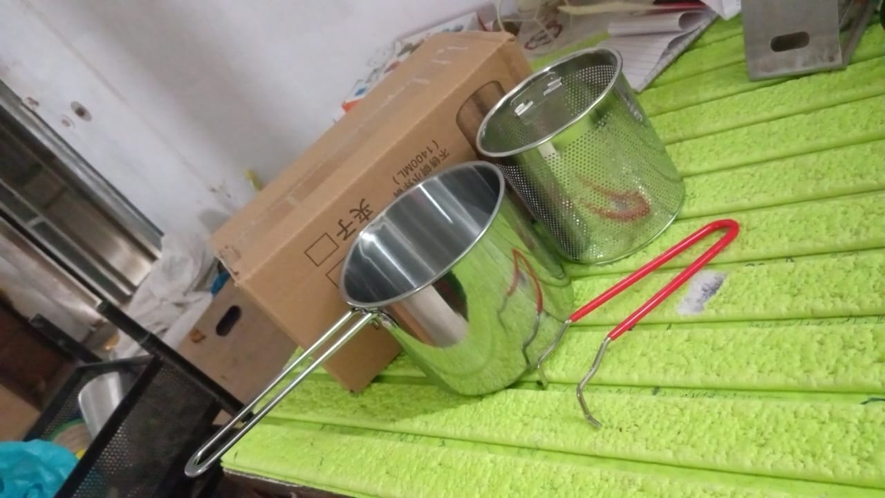 Small Deep Frying Pot With Strainer Basket (2 Pc Set) Your Brand