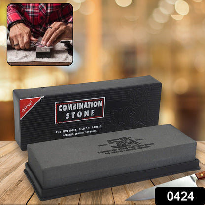 Silicon Carbide German Combination Stone, Dual Sided Stone for Knife and Tools Sharpening with Safety Case Your Brand