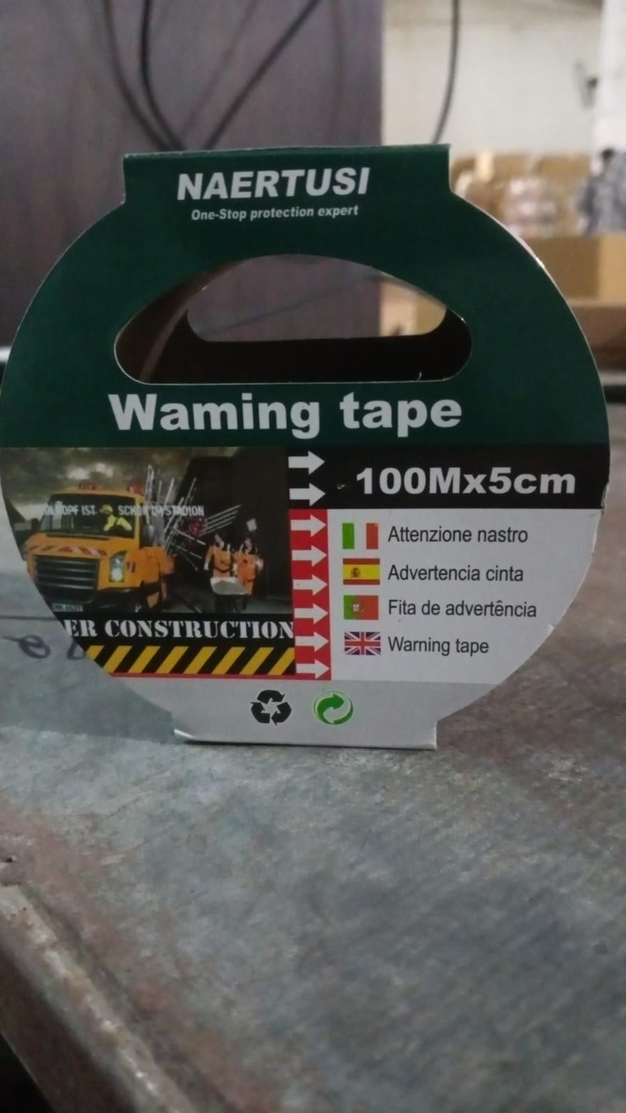 Safety Warning Tape, Construction Barrier Tape Non-Adhesive (100Mx5CM) Your Brand
