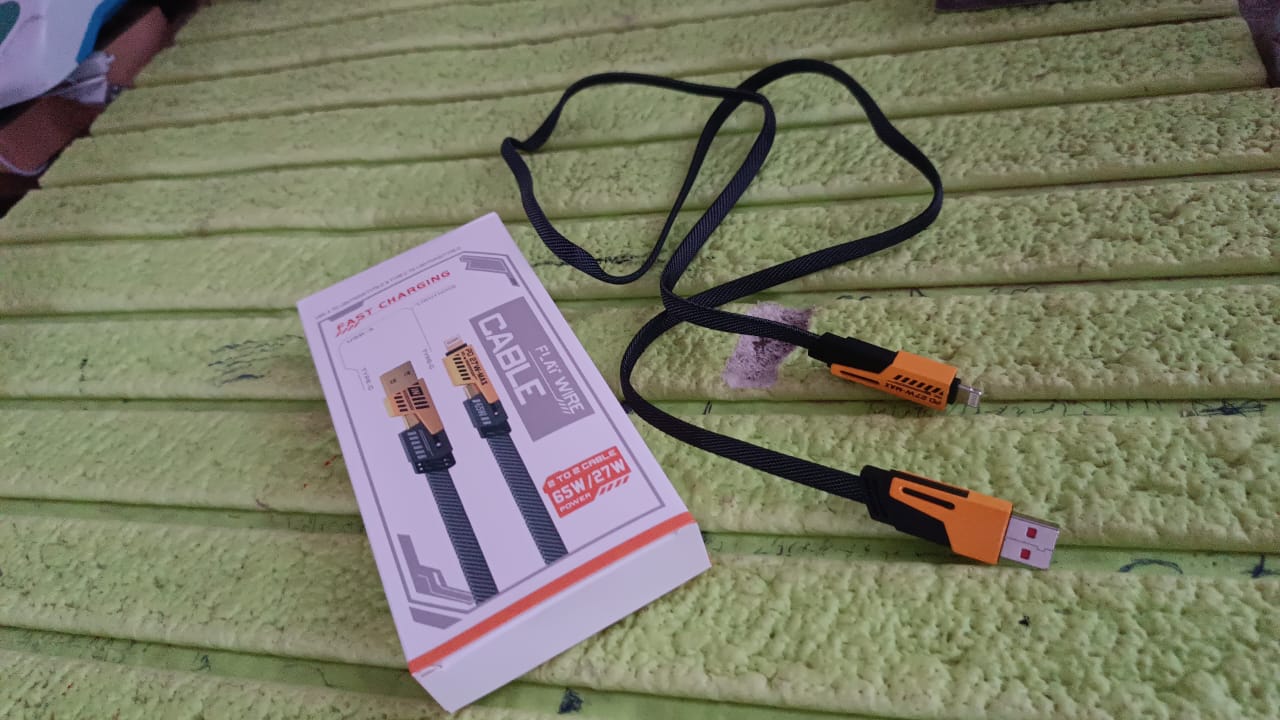 4 in 1 Fast Charging Cable With Multiport USB-C to Type C, USB-C to Lightning (1 Pc) Your Brand