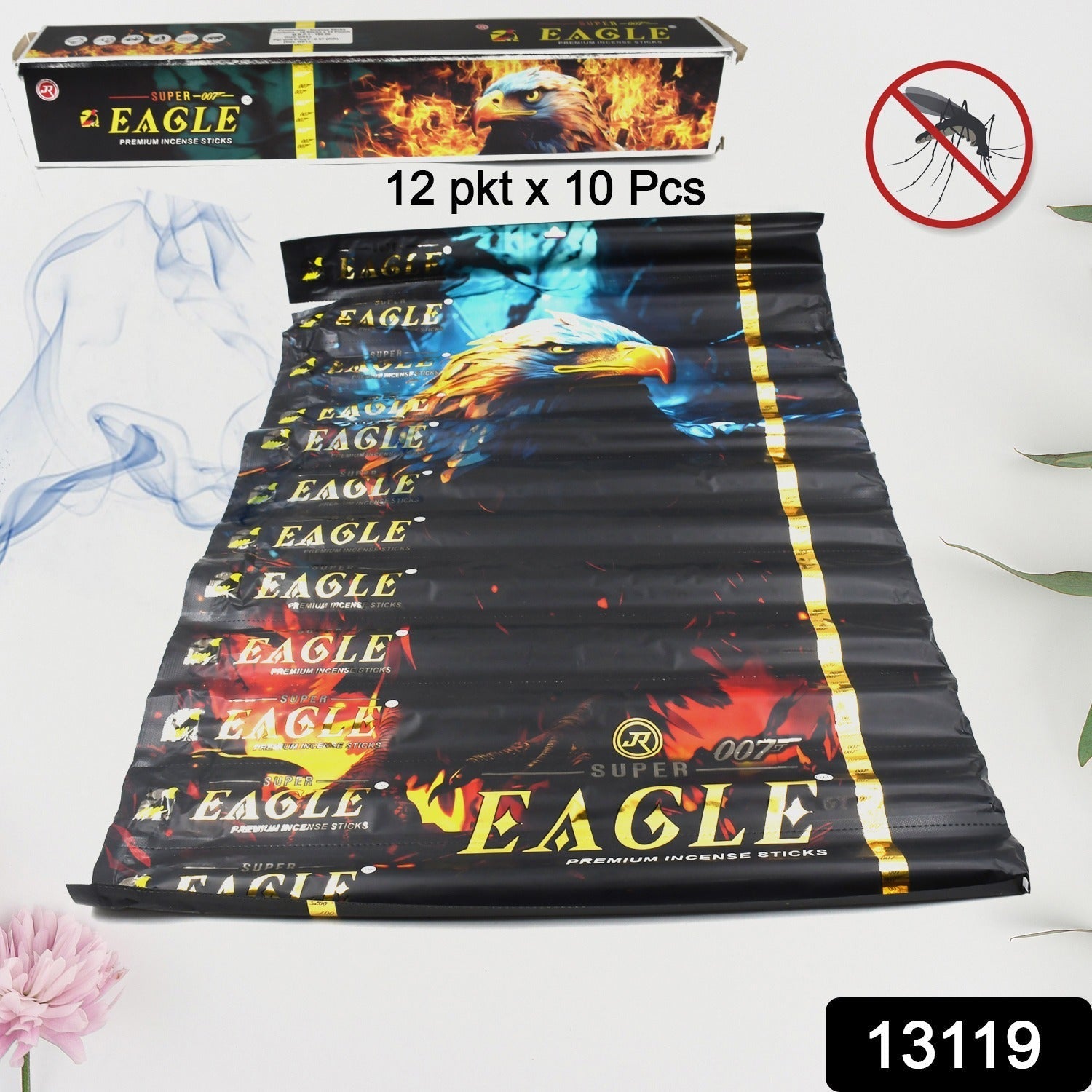Mosquito Agarbatti Stick, Mosquito Agarbatti 1 Box (12 Packet / 120 Sticks) (Incense Stick) Your Brand
