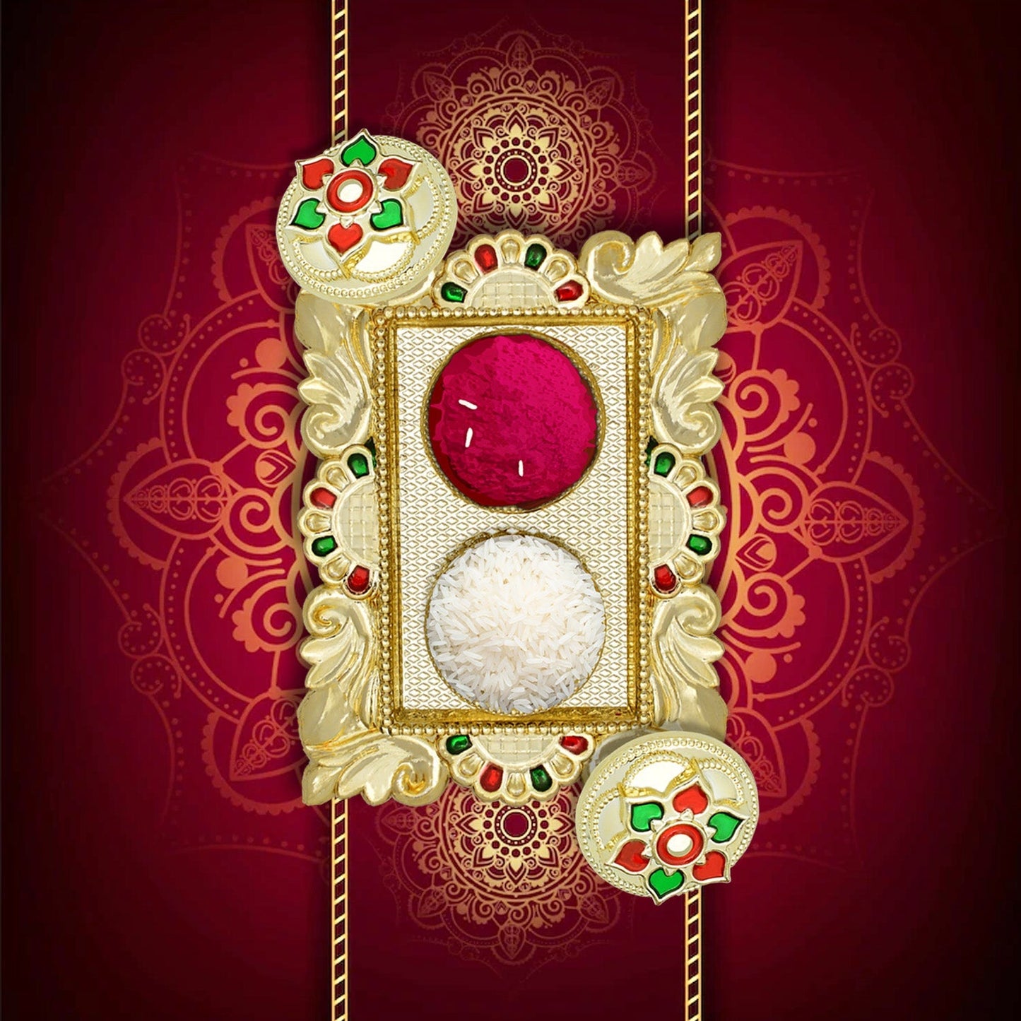 Rakasha Bandhan Special Puja Thali, Kumkum Thali Holder, Pooja Return Gift, Indian Housewarming Gifts, Brother / Bhai / Bhabhi / Sister / Family  Rakhi for Rakshabandhan, Diwali Your Brand